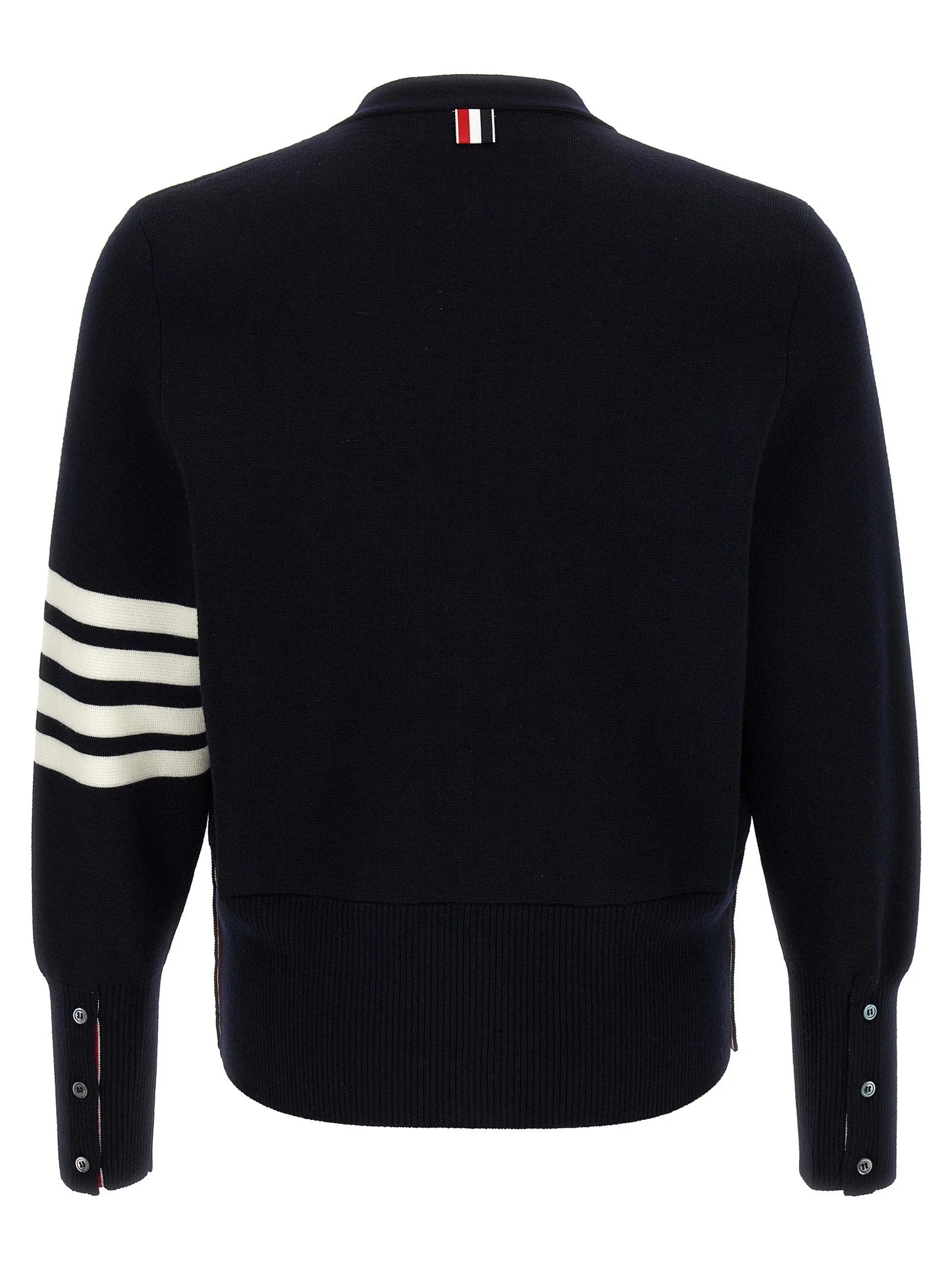 Thom Browne Blue Virgin Wool Cardigan - 3
