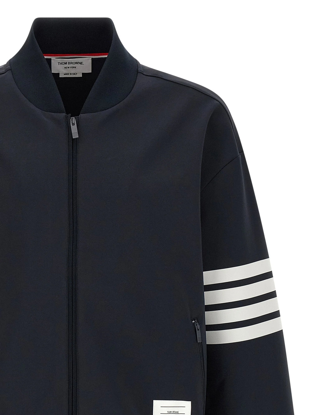 Thom Browne Blue Viscose Bomber - 4