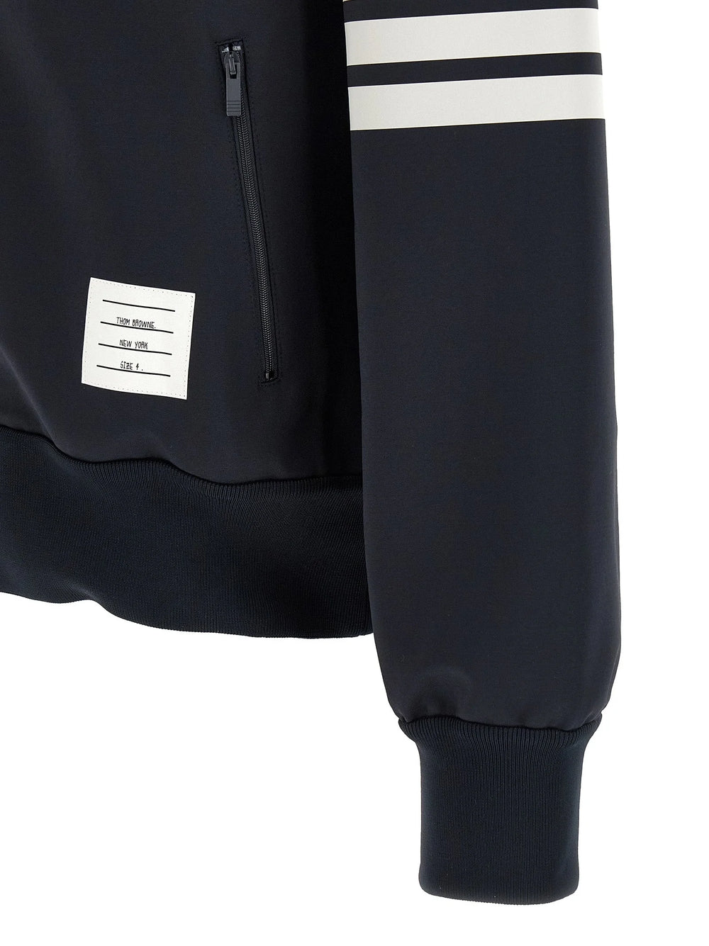 Thom Browne Blue Viscose Bomber - 4