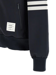 Thom Browne Blue Viscose Bomber - 4
