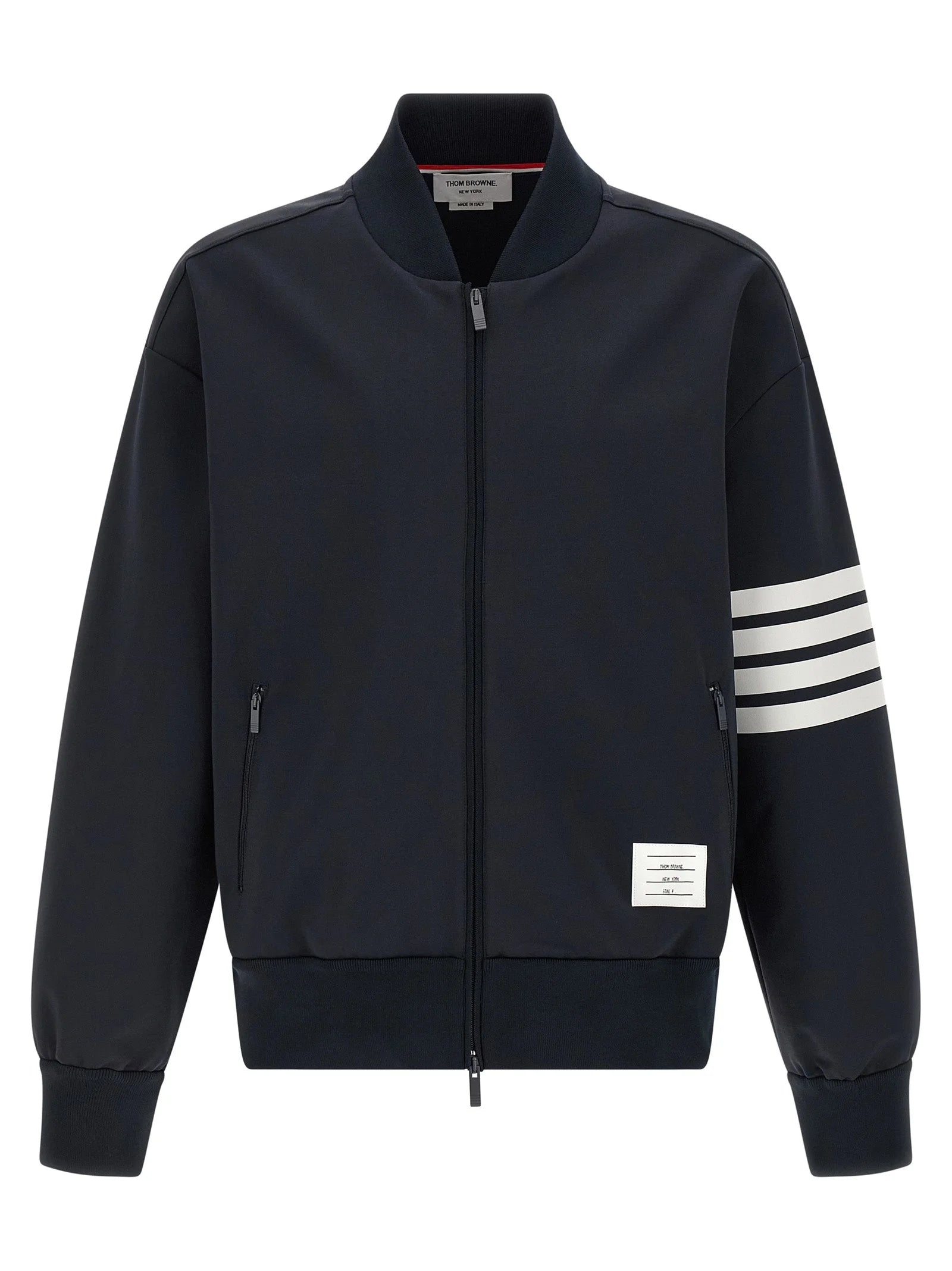 Thom Browne Blue Viscose Bomber - 4