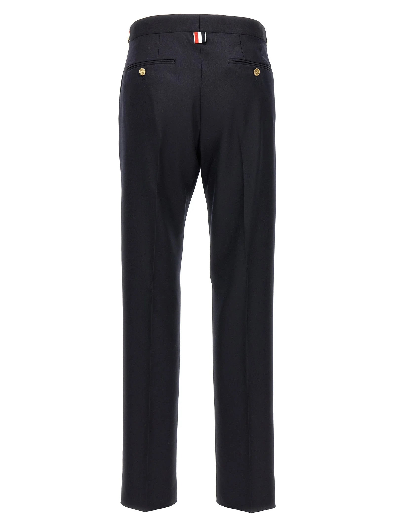 Thom Browne Blue Wool Casual Pants - 1