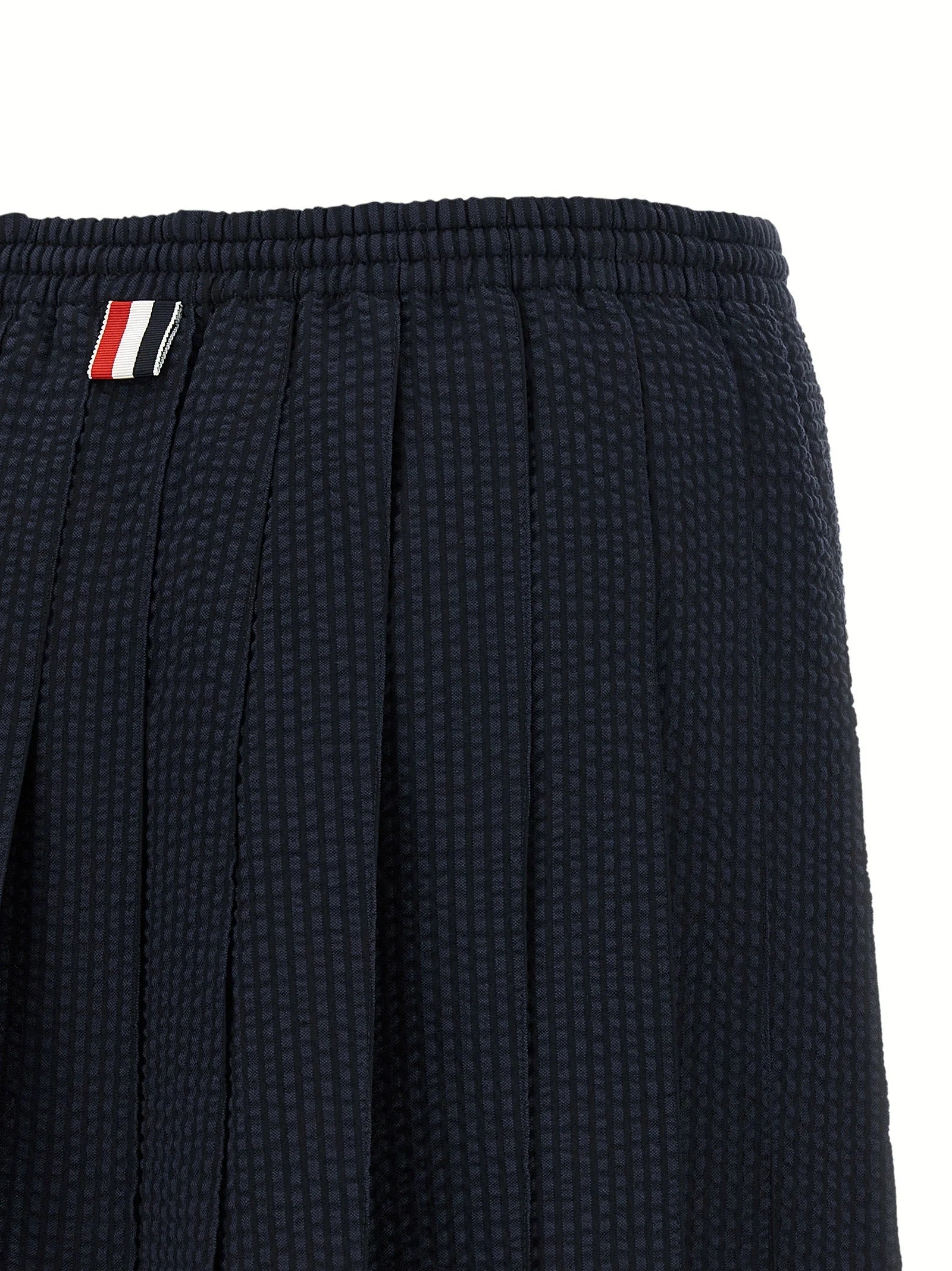 Thom Browne Blue Wool Long Skirt