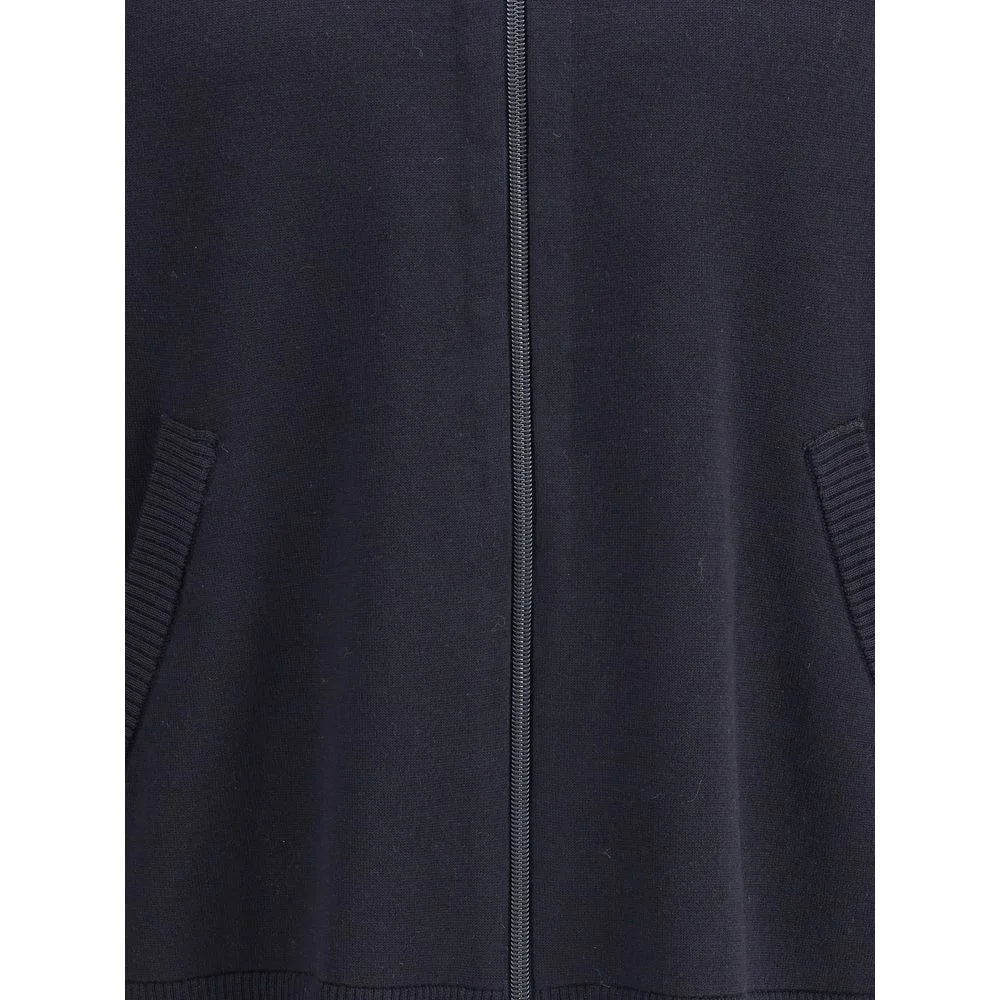 Thom Browne Double Face Full Zip Up Cardigan In Meri - Cardigans