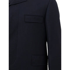 Thom Browne Elegant Wool Jacket in Signature Blue - IT50 | L - Trench Coats