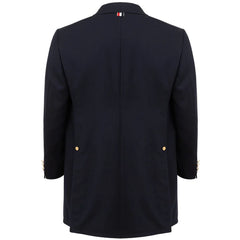 Thom Browne Elegant Wool Jacket in Signature Blue - IT50 | L - Trench Coats