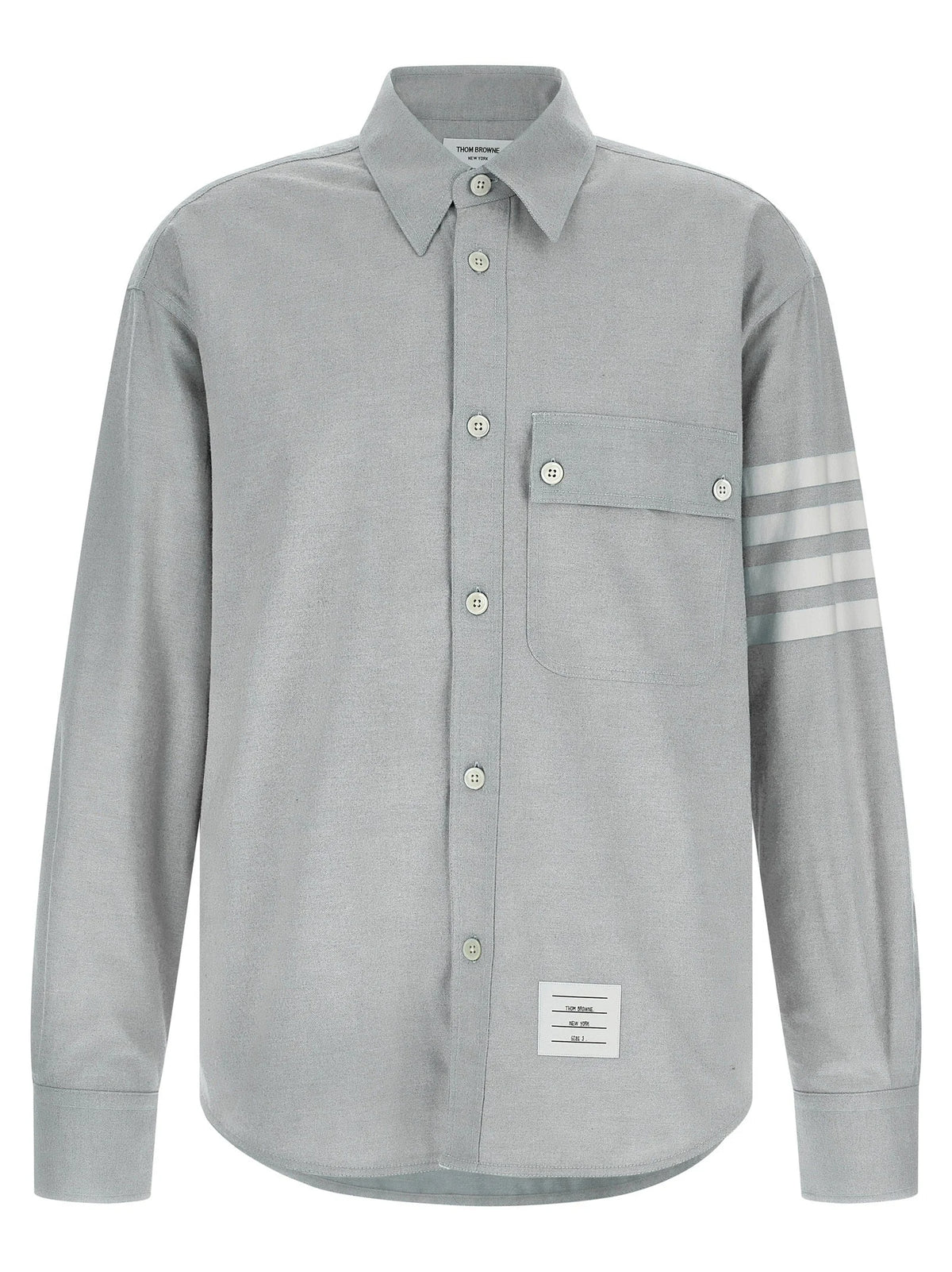 Thom Browne Gray Cotton Blouse - 3