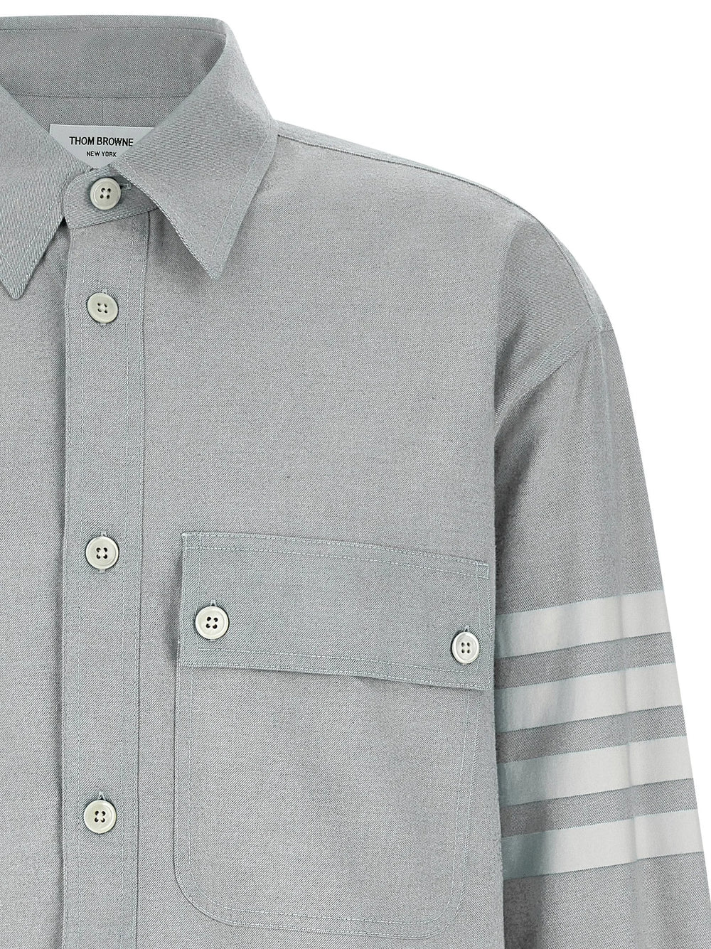 Thom Browne Gray Cotton Blouse - 3