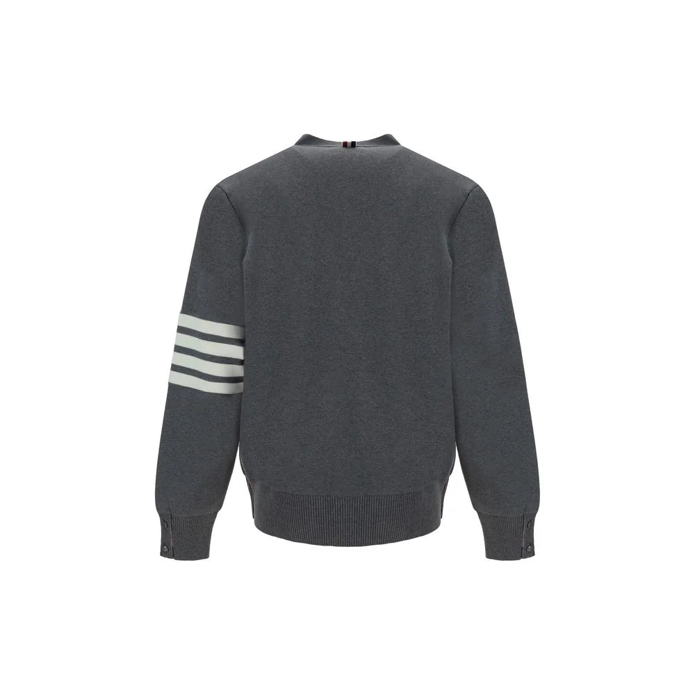 Thom Browne Gray Cotton Cardigan - 3