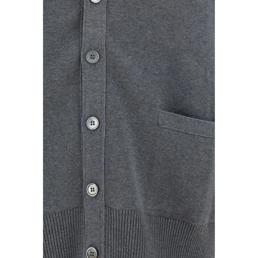 Thom Browne Gray Cotton Cardigan - 3