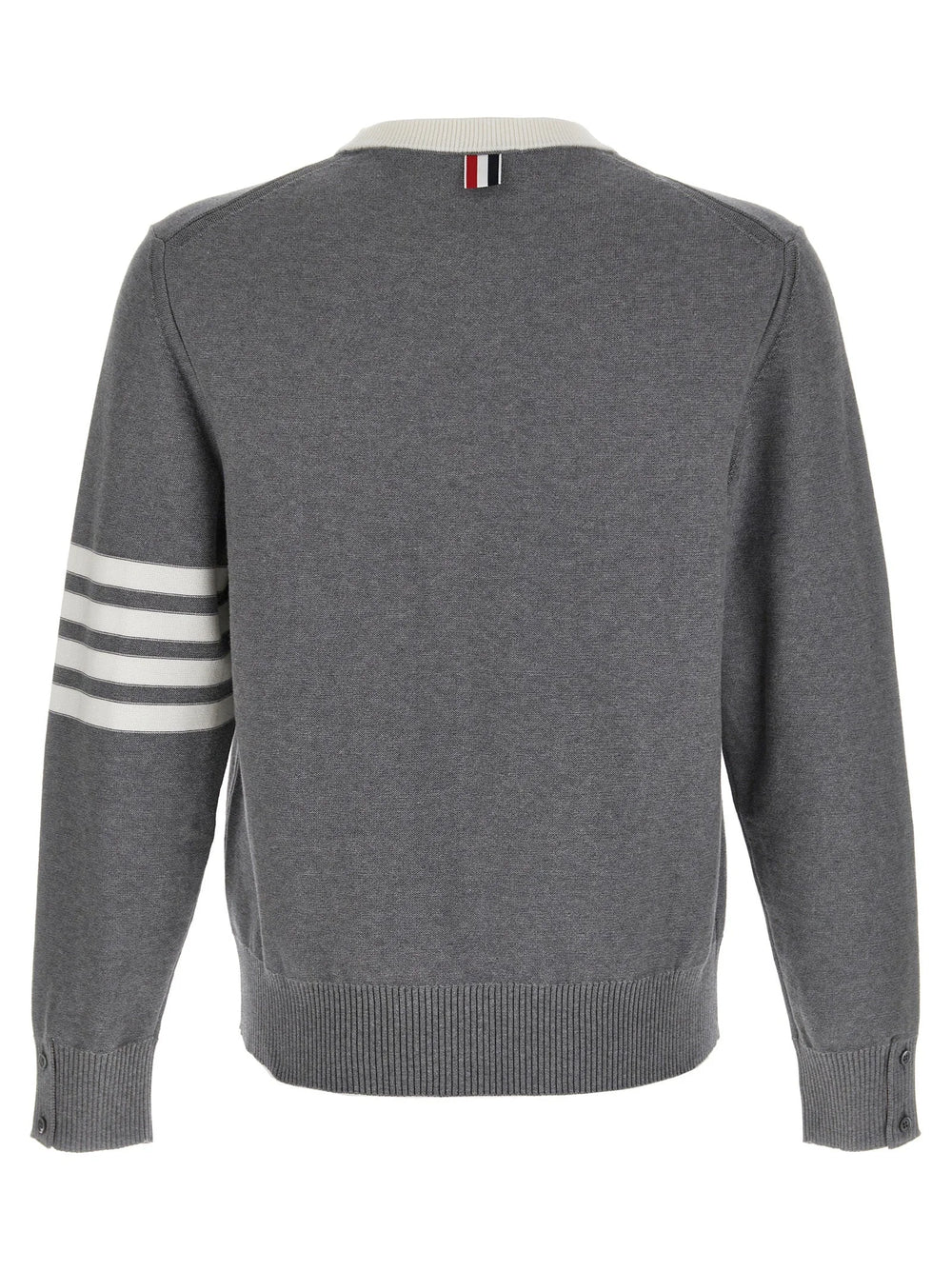 Thom Browne Szary Sweter Cardigan Z Bawełny - 3