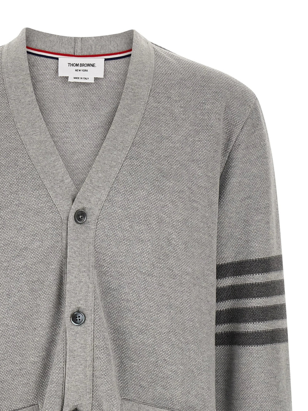Thom Browne Gray Cotton Cardigan - 4