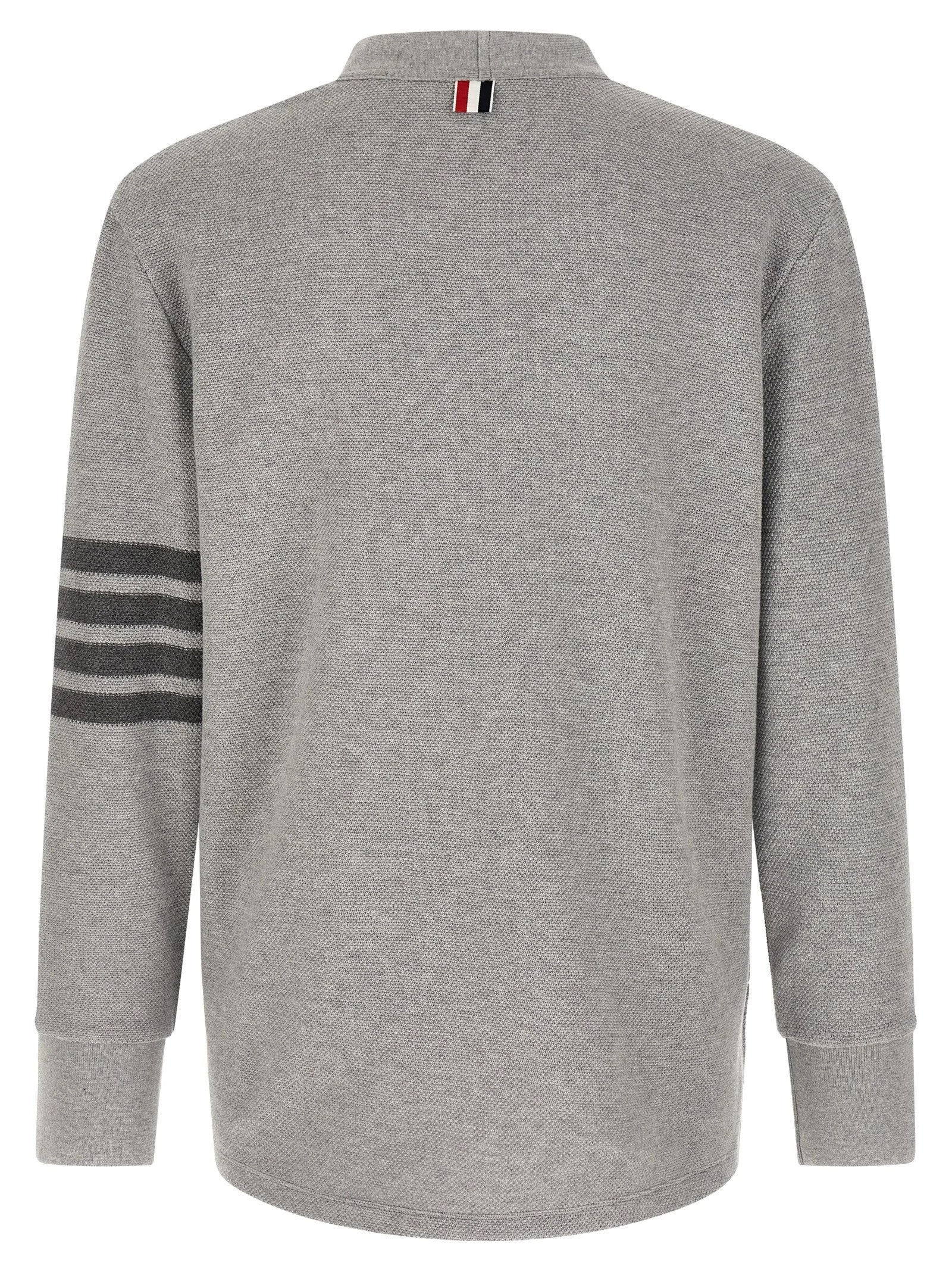 Thom Browne Gray Cotton Cardigan - 4