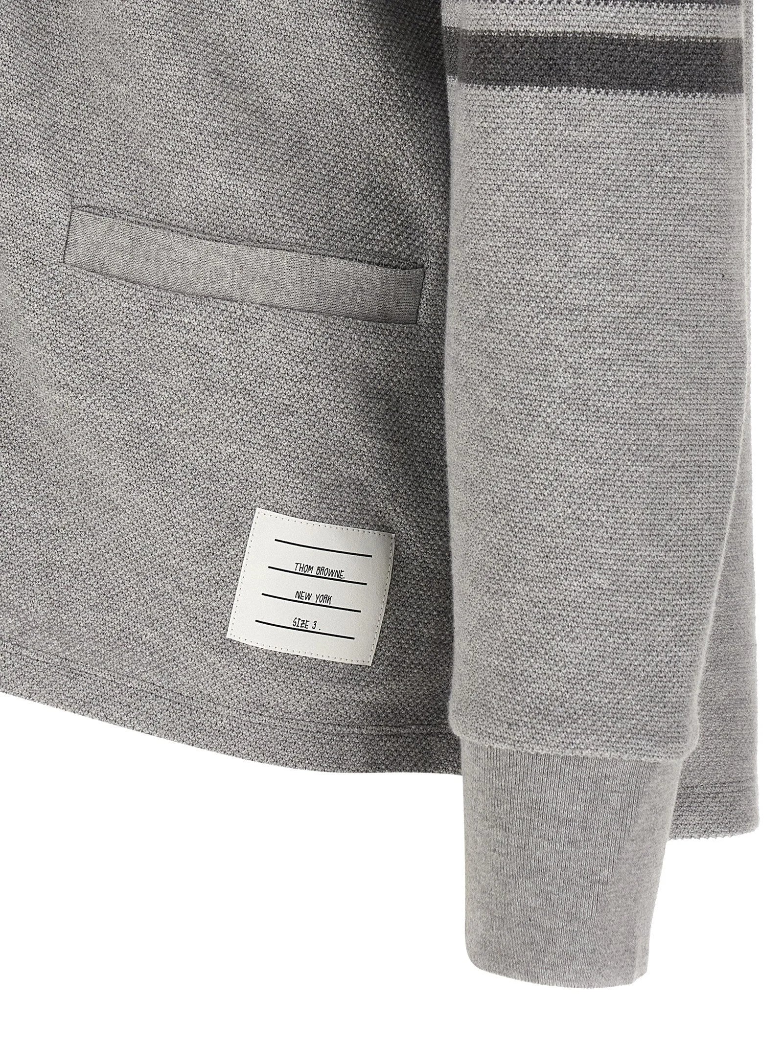 Thom Browne Gray Cotton Cardigan - 4