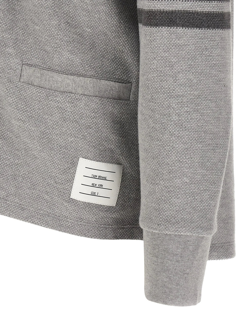 Thom Browne Gray Cotton Cardigan - 4