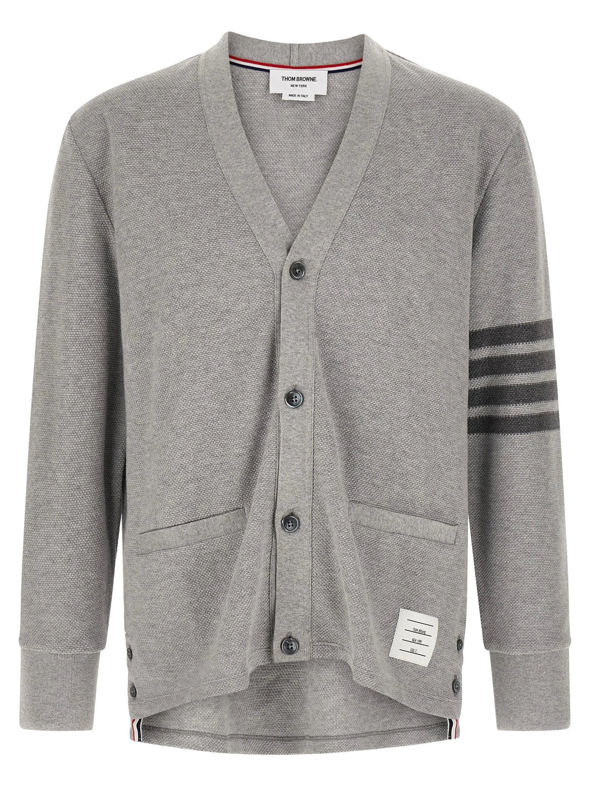 Thom Browne Gray Cotton Cardigan - 4