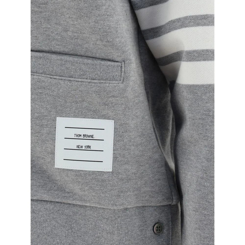 Thom Browne Gray Cotton Cardigan