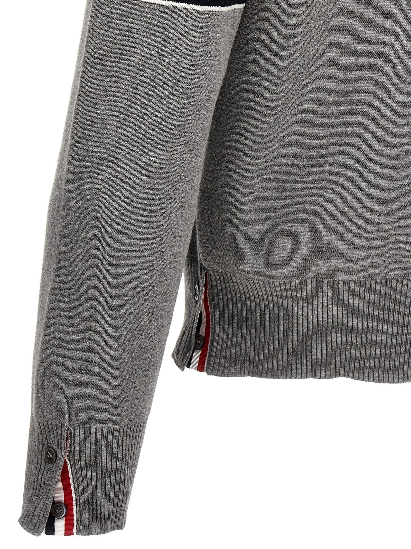 Thom Browne Gray Cotton Cardigan