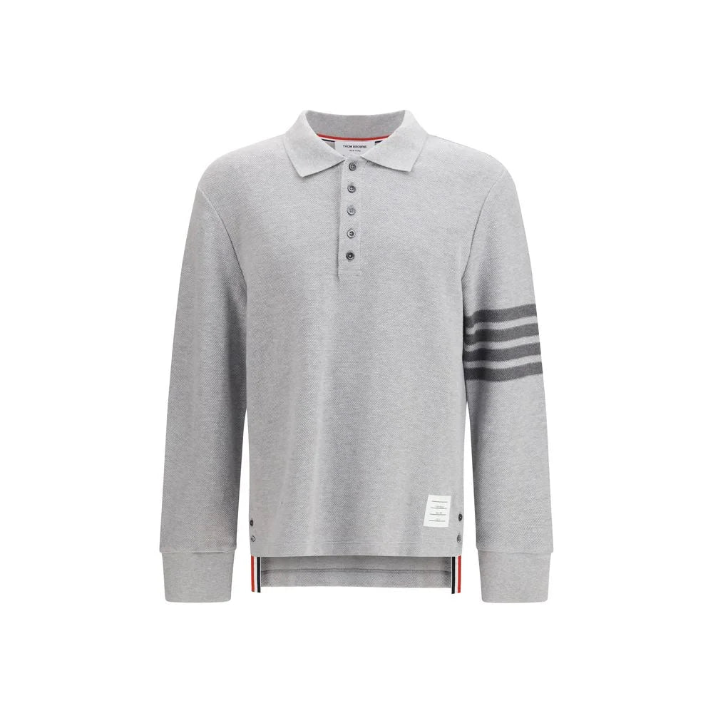 Thom Browne Gray Cotton Polo Shirt
