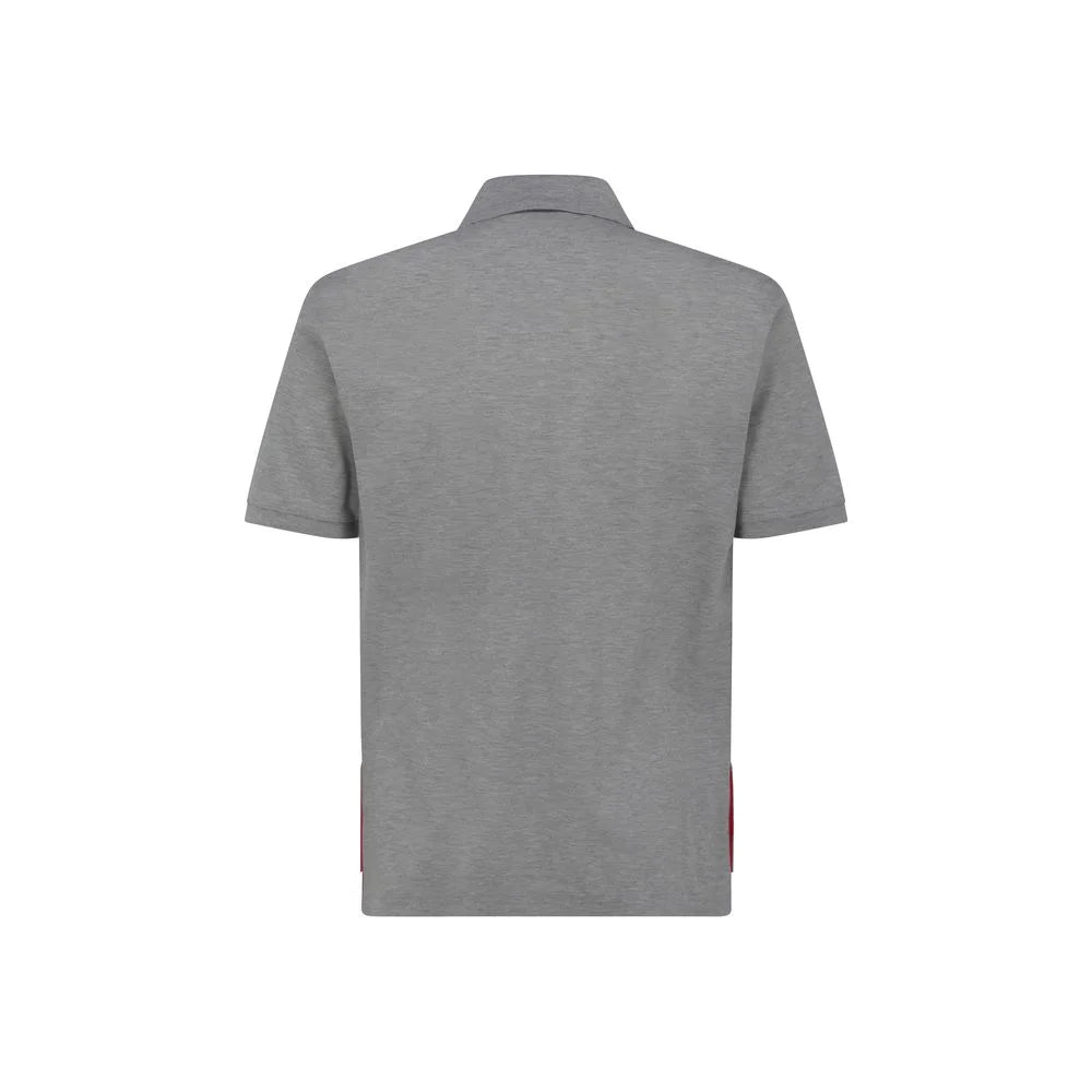 Thom Browne Gray Cotton Polo Shirt