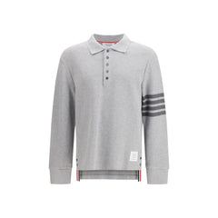 Thom Browne Gray Cotton Polo Shirt