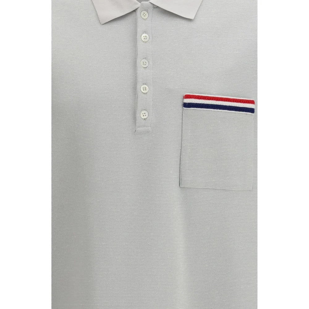 Thom Browne Gray Cotton Polo Shirt
