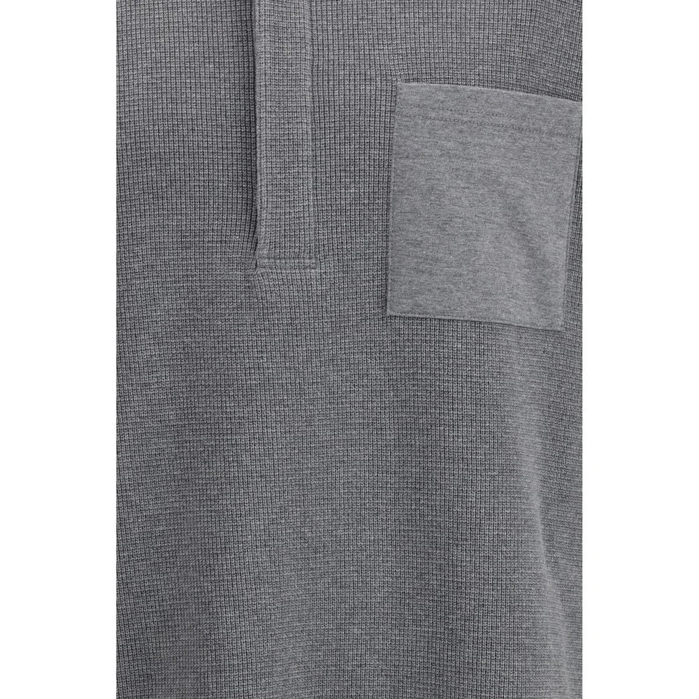 Thom Browne Gray Cotton Polo Shirt
