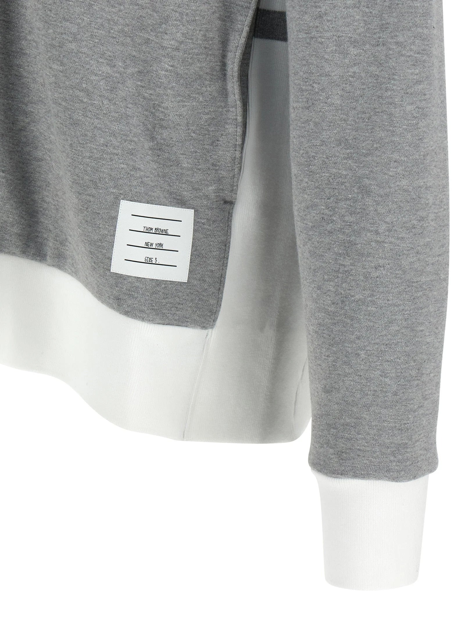 Thom Browne Gray Cotton Sweatshirt
