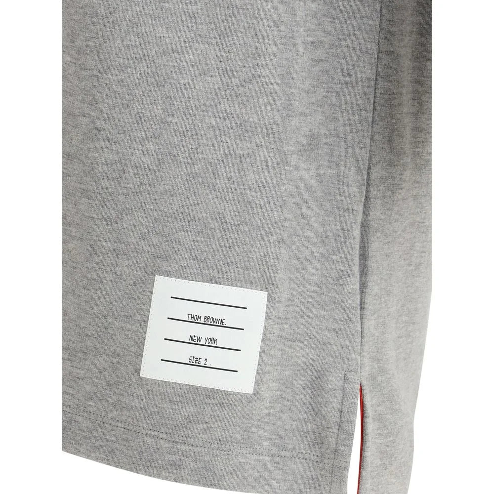 Thom Browne Gray Cotton T-Shirt - 1