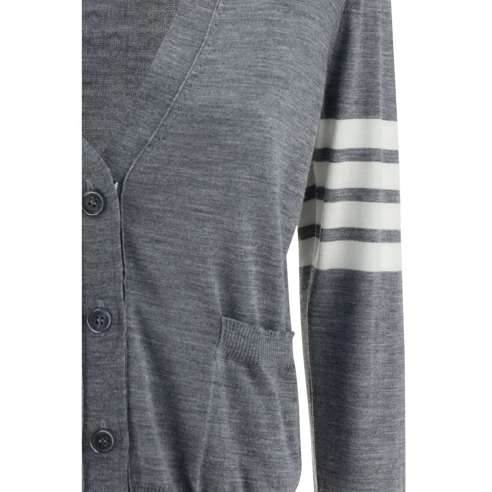 Thom Browne Gray Fleece Wool Polo Shirt
