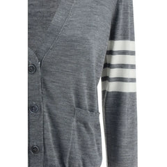Thom Browne Gray Fleece Wool Polo Shirt