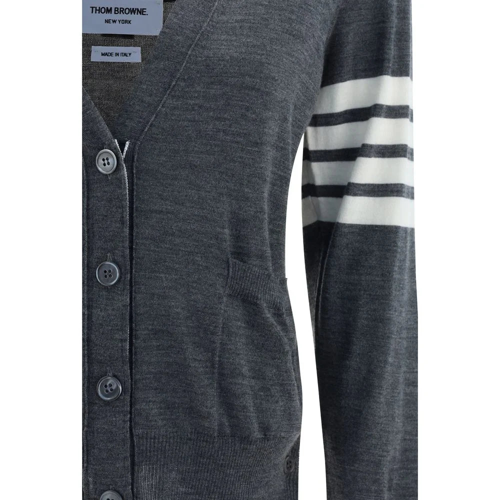 Thom Browne Gray Fleece Wool Polo Shirt