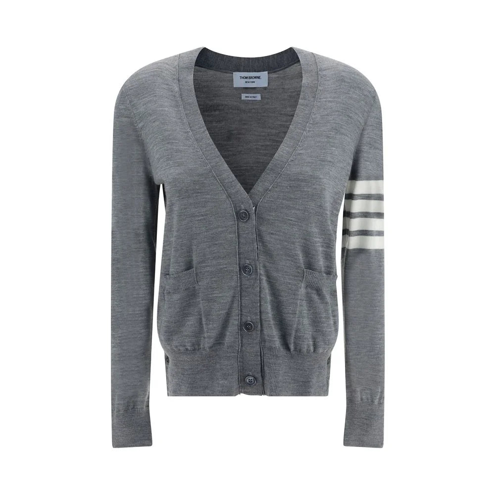 Thom Browne Gray Fleece Wool Polo Shirt