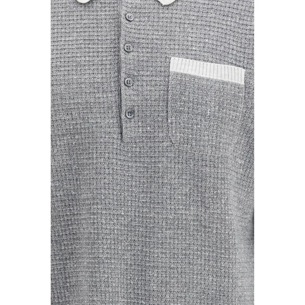 Thom Browne Gray Linen Dress Shirt