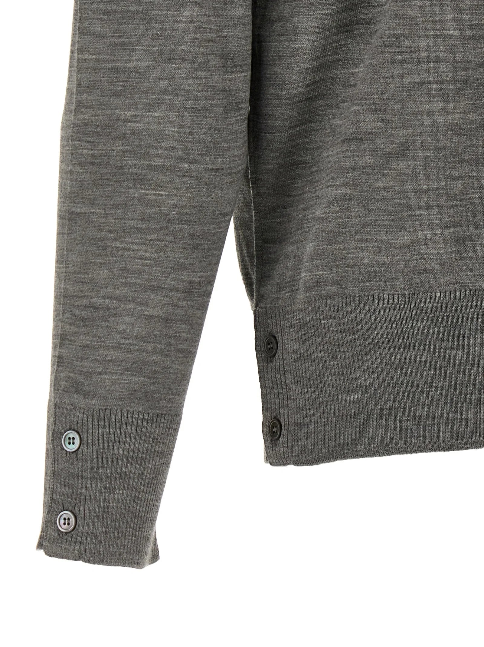 Thom Browne Gray Virgin Wool Cardigan