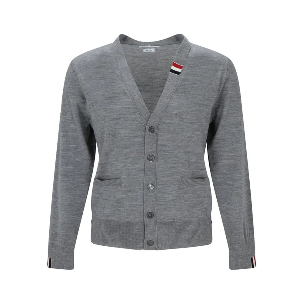 Thom Browne Gray Virgin Wool Cardigan - IT52 | XL