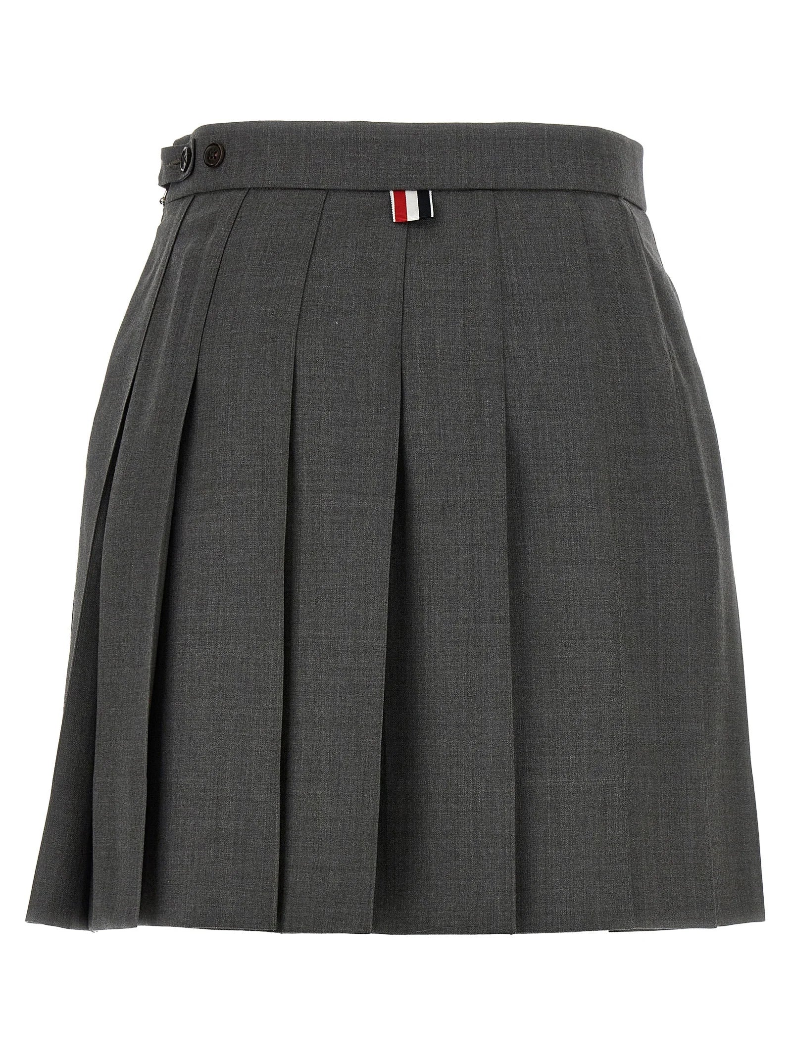 Thom Browne Gray Wool Long Skirt