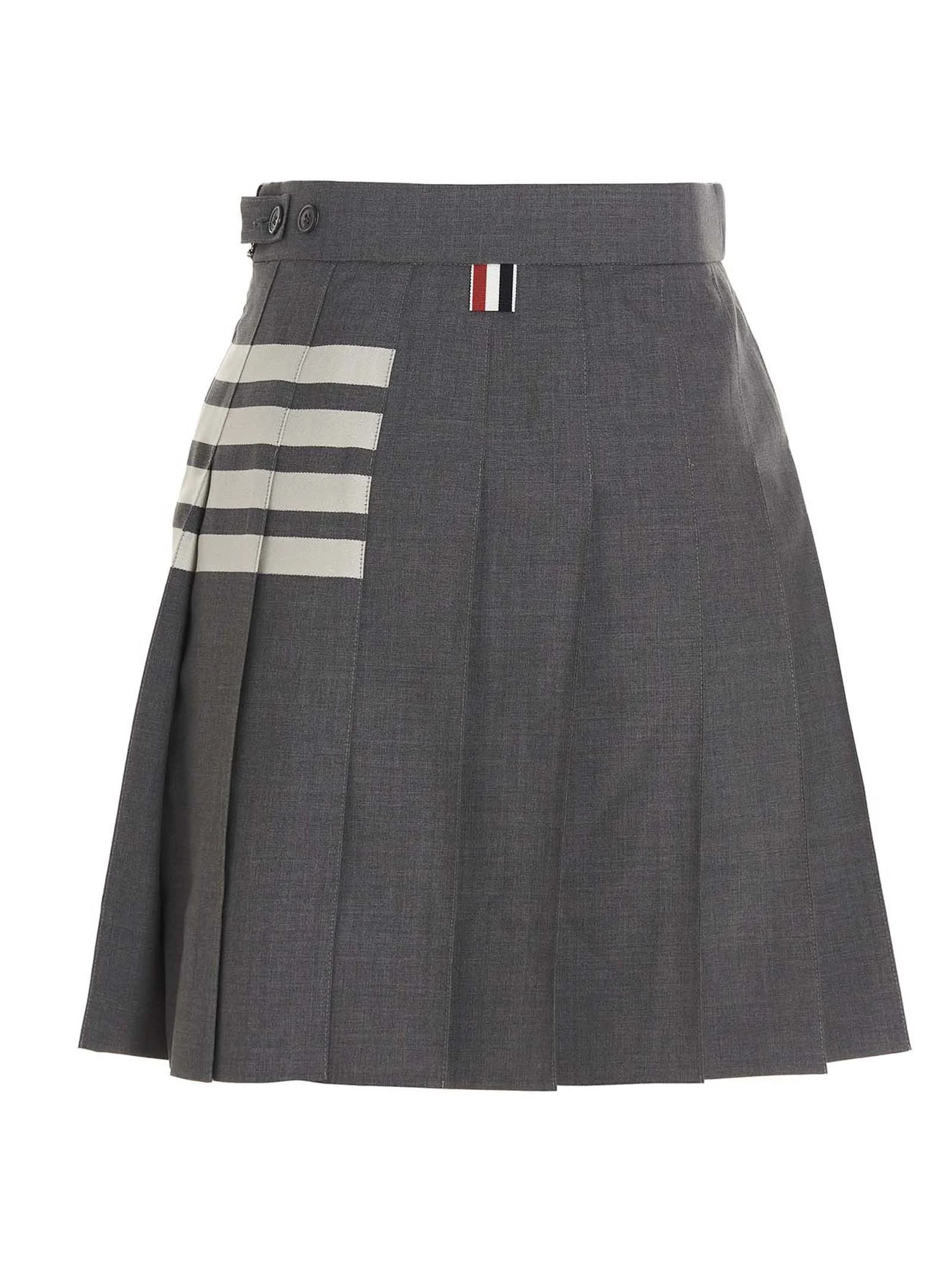 Thom Browne Gray Wool Long Skirt - IT38