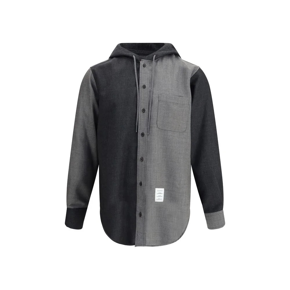 Thom Browne Hooded Shirt Jacket - Coats & Jackets