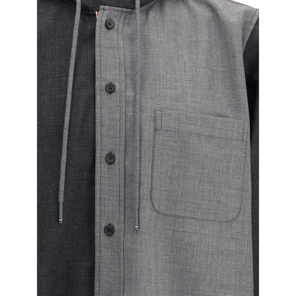 Thom Browne Hooded Shirt Jacket - Coats & Jackets