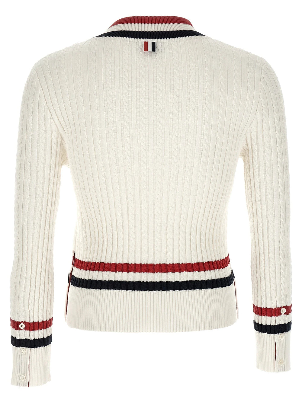 Thom Browne White Cotton Cardigan - 3