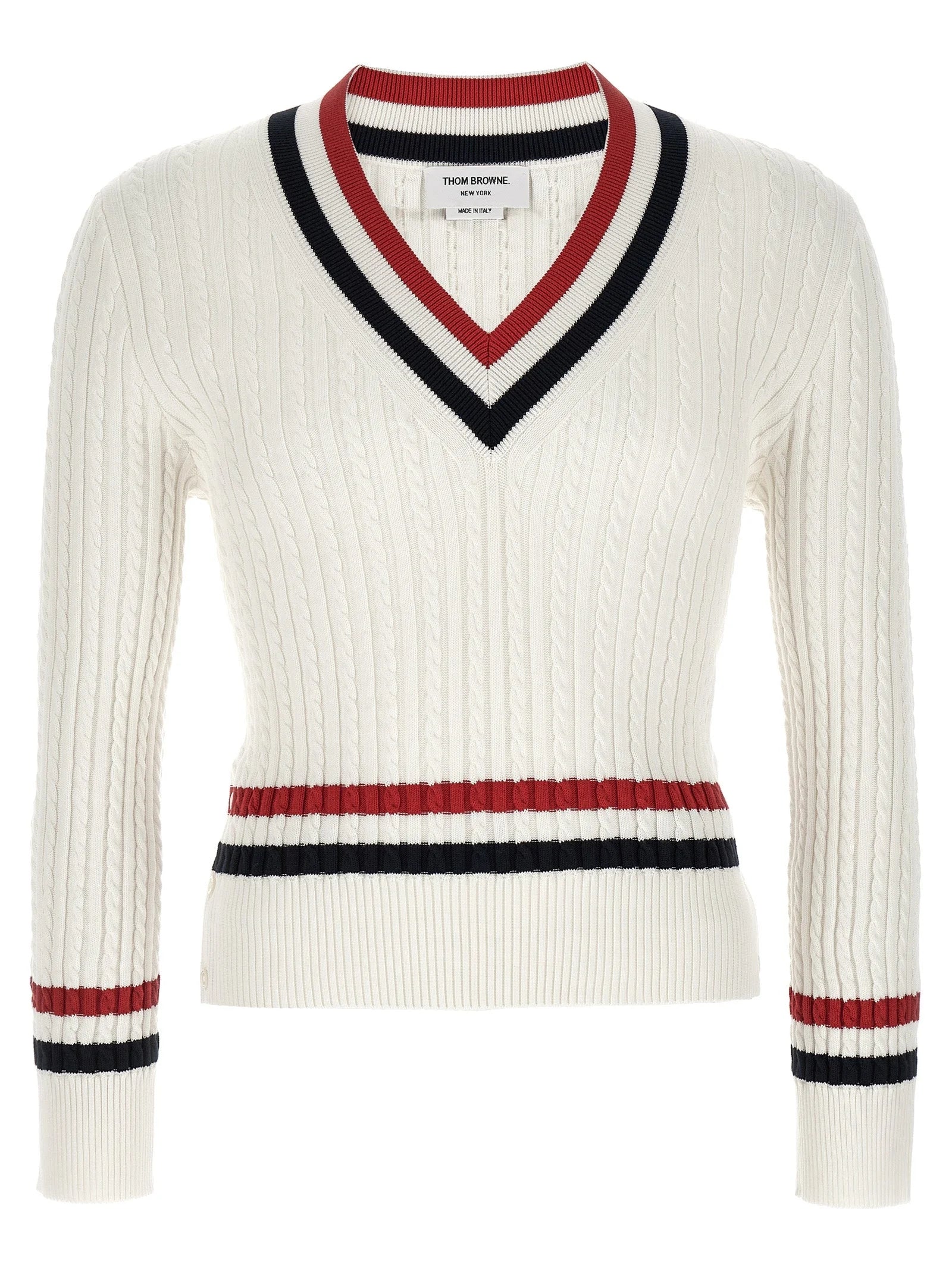 Thom Browne White Cotton Cardigan - 3