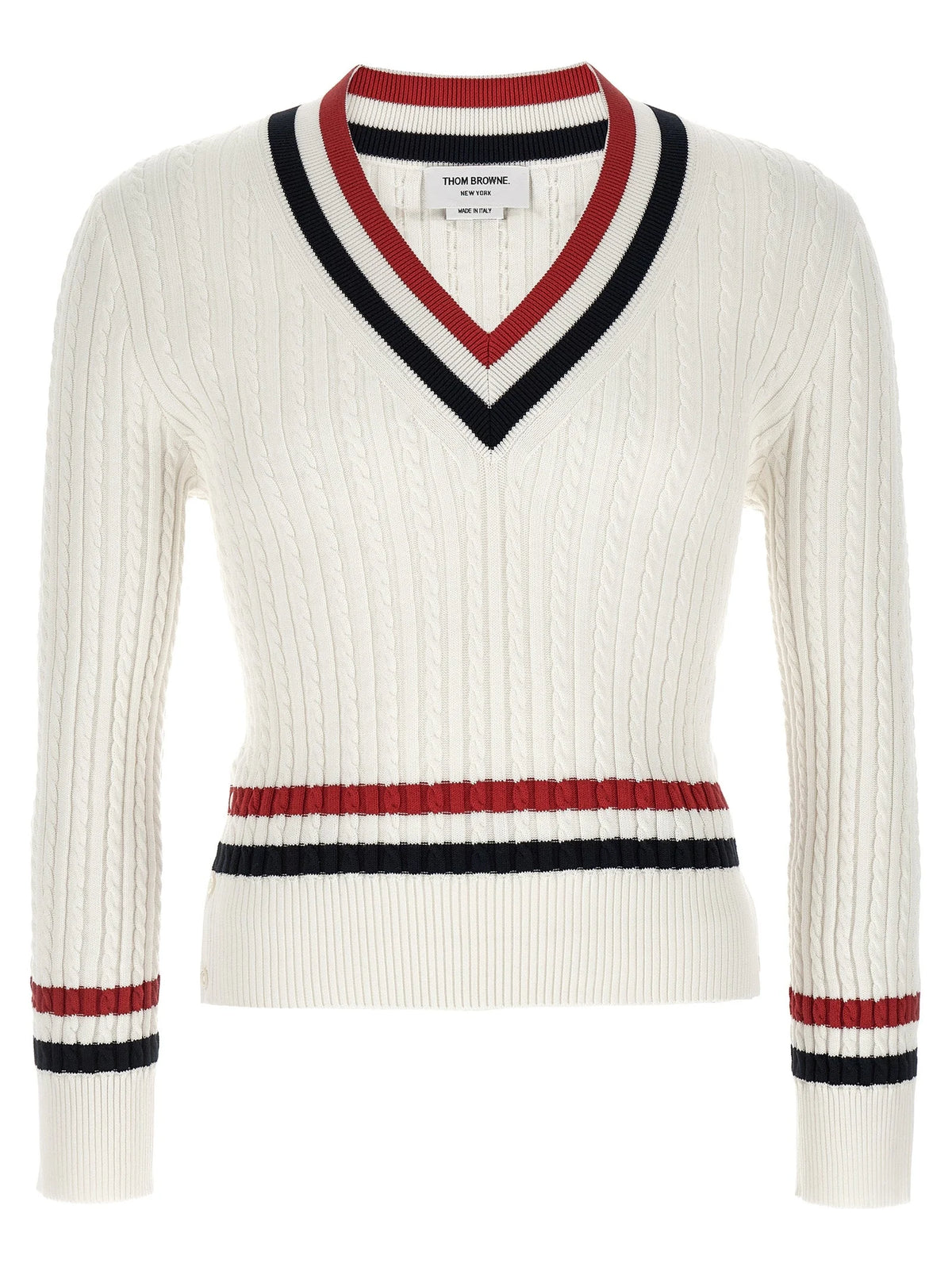 Thom Browne White Cotton Cardigan - 3