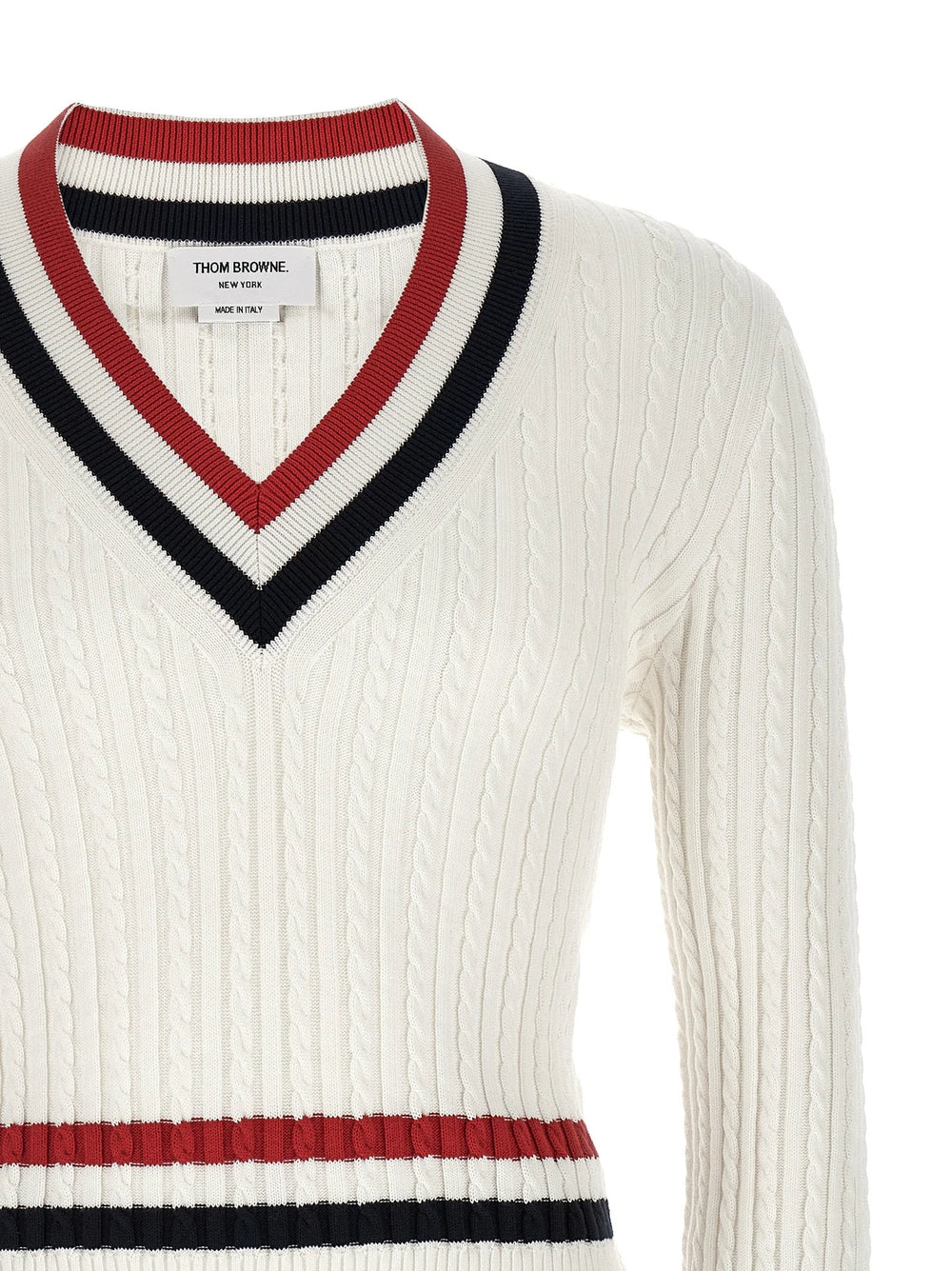 Thom Browne White Cotton Cardigan - 3