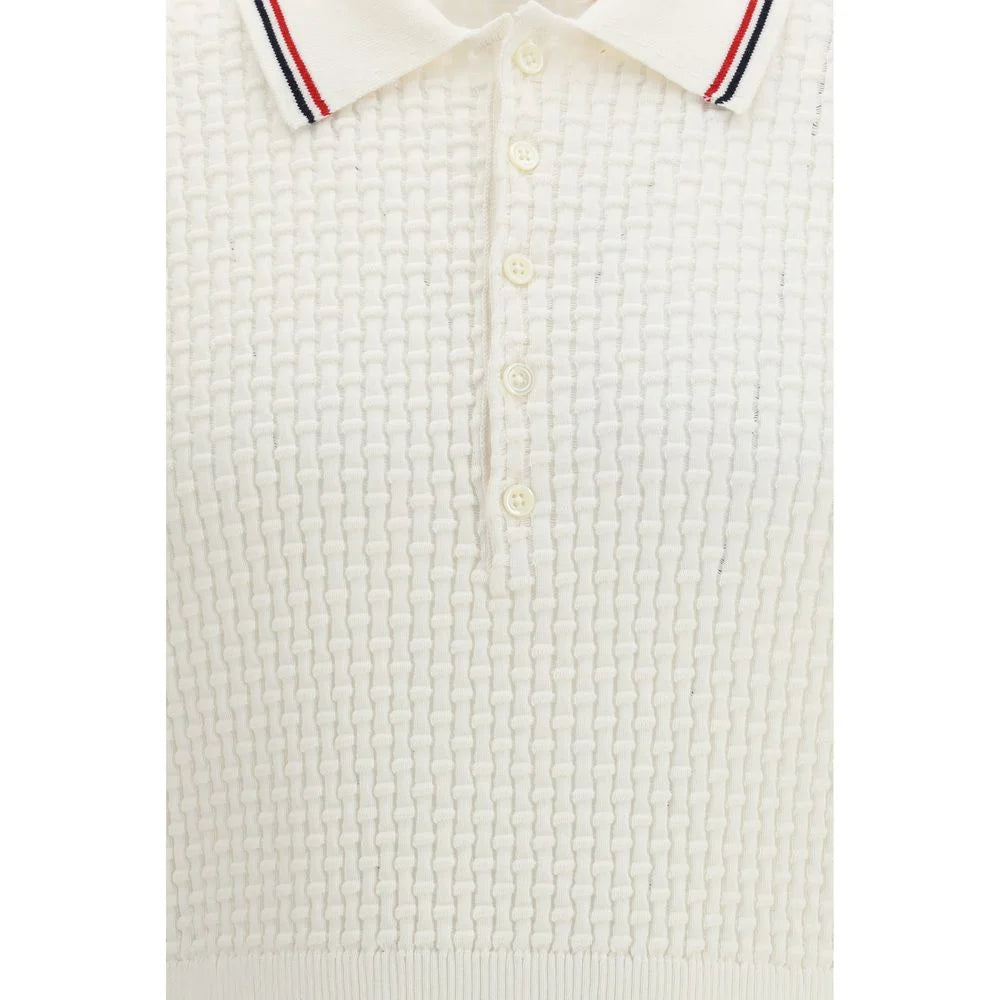 Thom Browne White Cotton Polo Shirt - 2