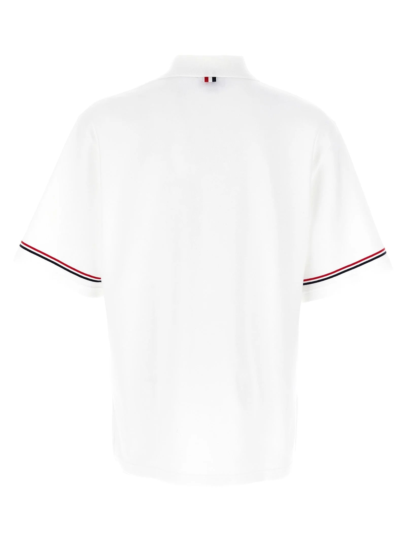 Thom Browne White Cotton Polo Shirt