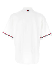 Thom Browne White Cotton Polo Shirt