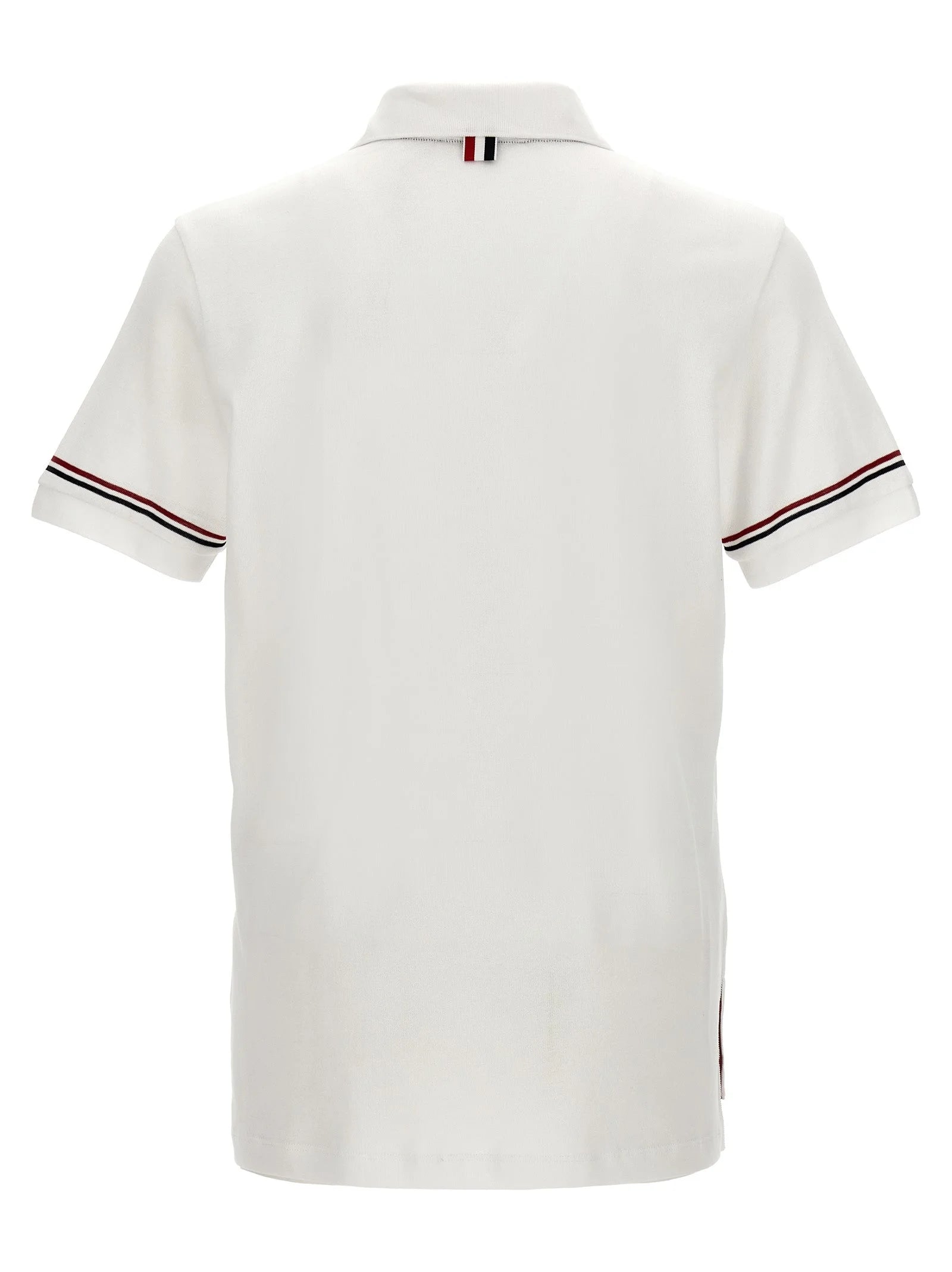 Thom Browne White Cotton Polo Shirt - 4
