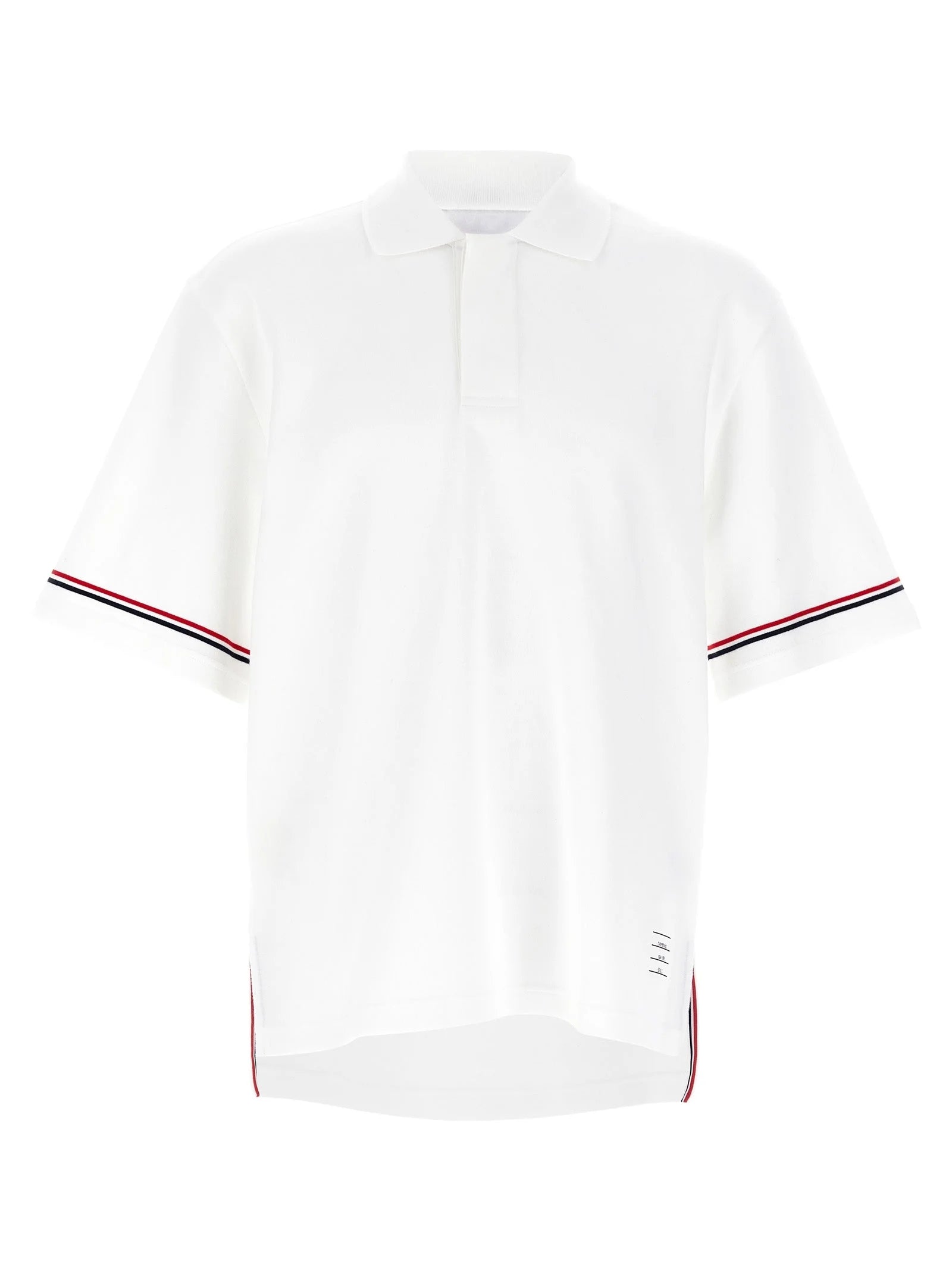 Thom Browne White Cotton Polo Shirt