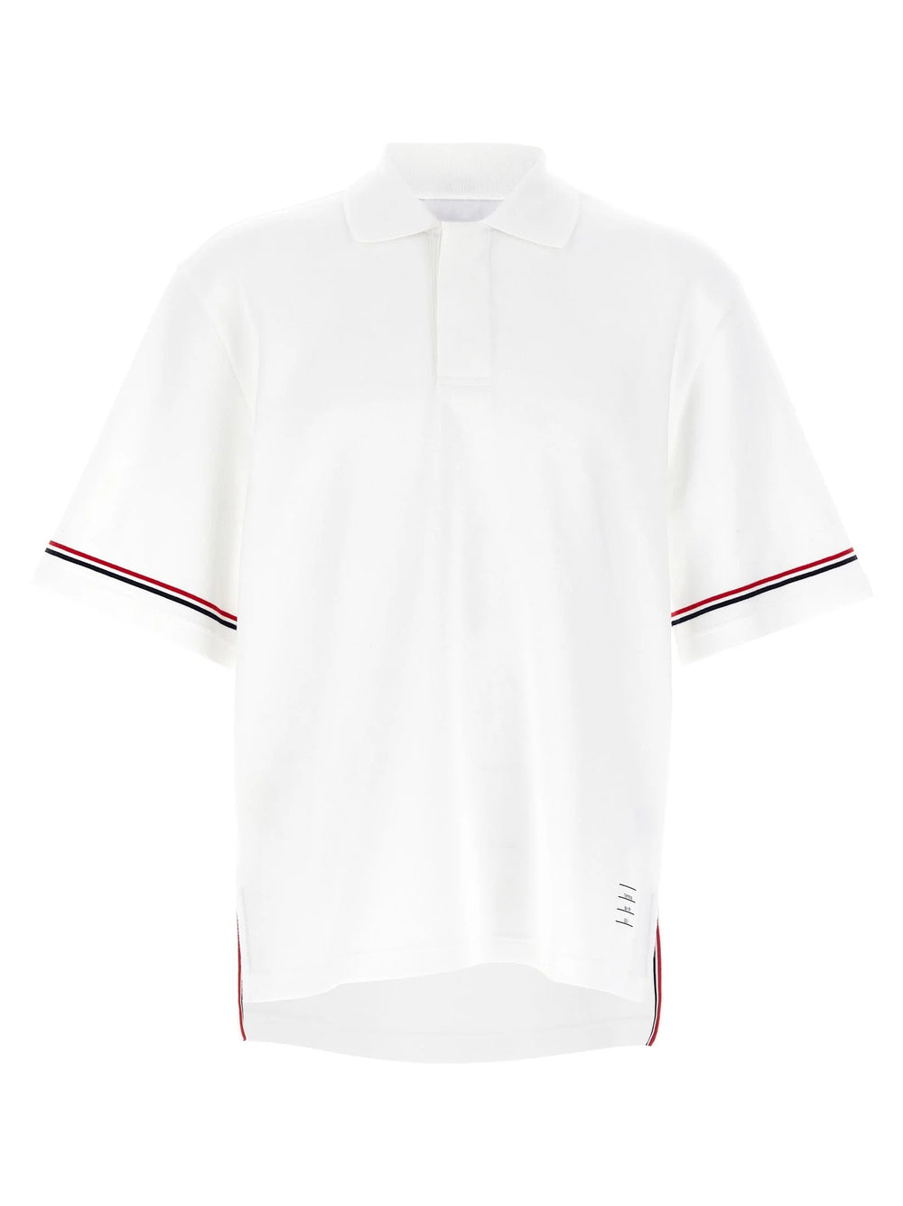 Thom Browne White Cotton Polo Shirt